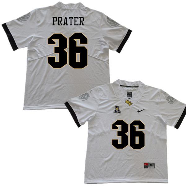 Men #36 Matt Prater UCF Knights College Football Jerseys Sale-White